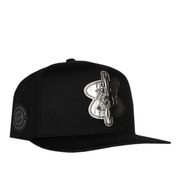 Black Business Hands Metal Logo JC Snapback Cap