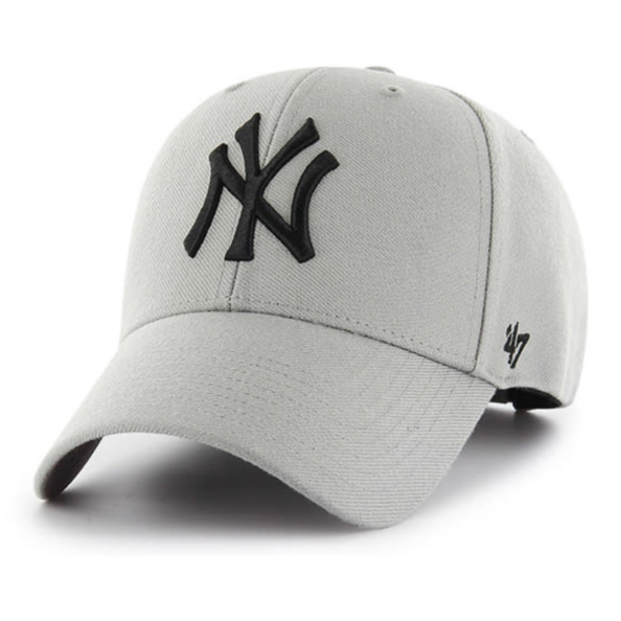 47 Brand New York Yankees Gray Black MVP Adjustable Velcro Hat