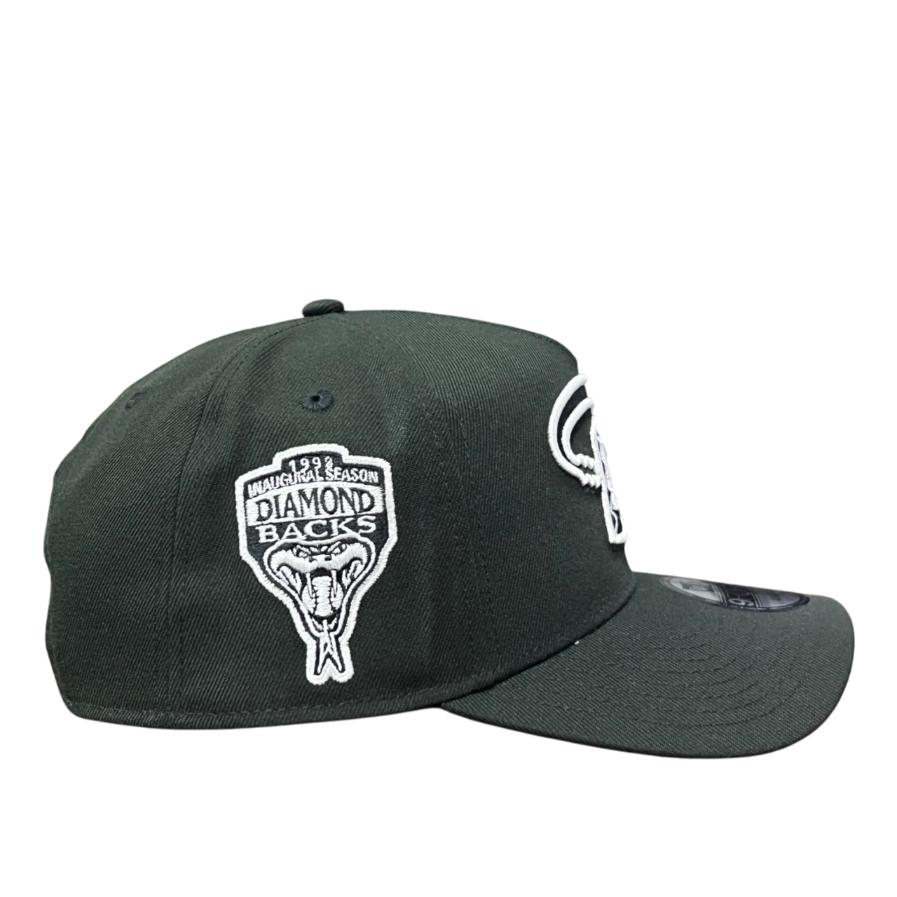 Side of Arizona Diamondbacks Cooperstown Black 1992 9FORTY A-Frame Snapback Hat