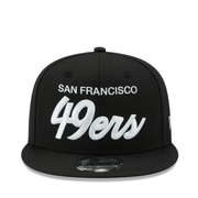 San Francisco 49ers Script Black 9FIFTY Snapback Hat
