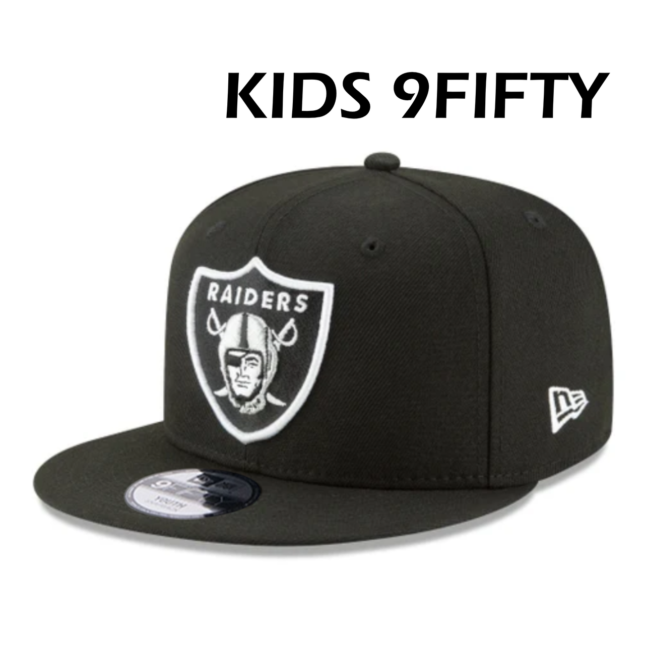 YOUTH Las Vegas Raiders Black 9FIFTY Snapback Cap