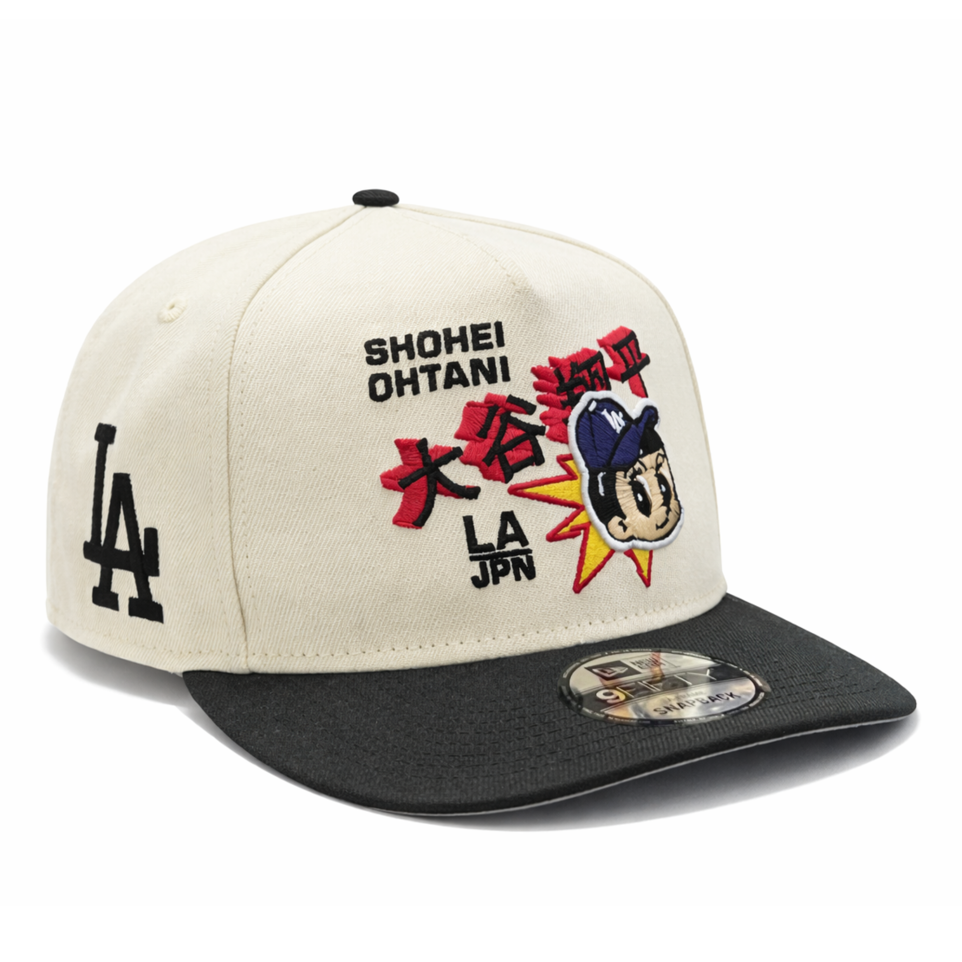 New Era Los Angeles Dodgers Shohei Ohtani Chrome Black 9FIFTY A-Frame Fitted Hat
