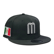 Mexico Baseball Black White 9FIFTY Snapback Cap