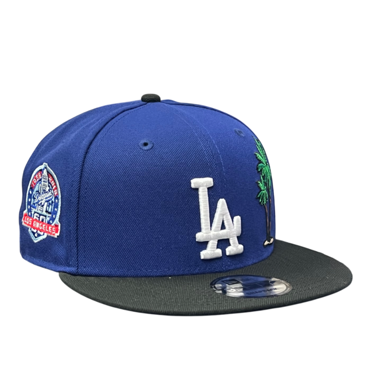 New Era Los Angeles Dodgers 60th Anniversary Palm Tree Blue Black 9FIFTY Snapback Hat