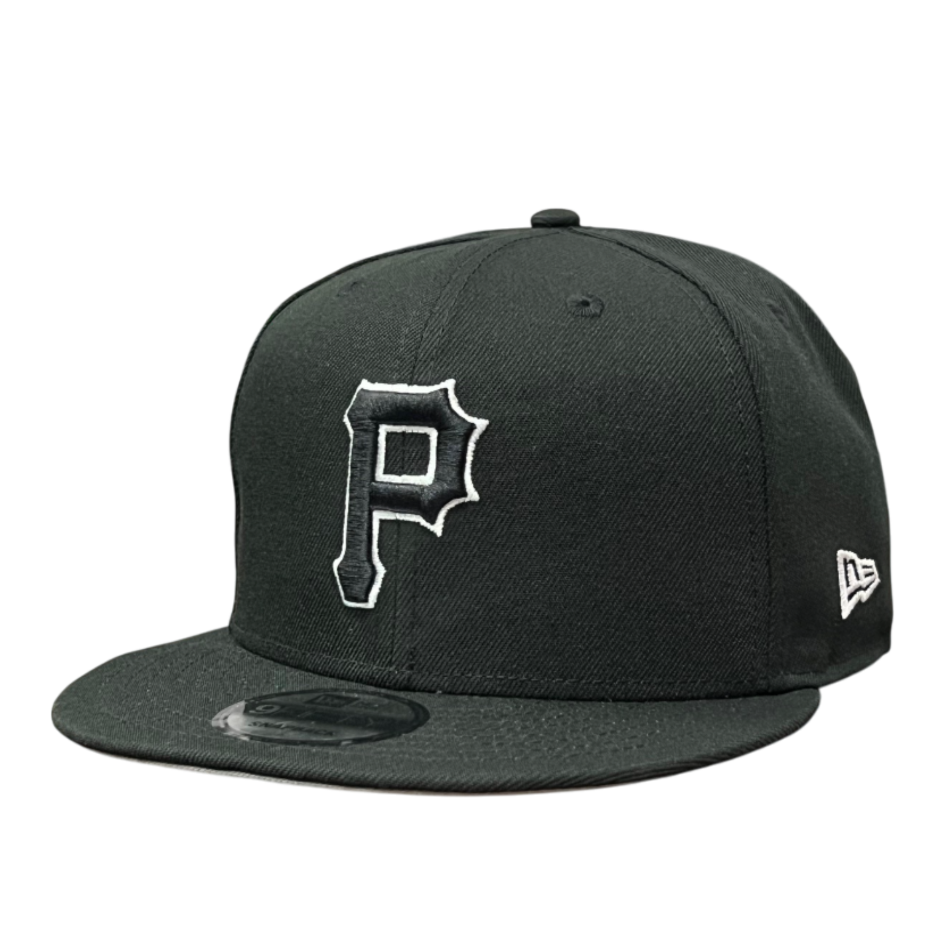 Pittsburgh Pirates Black White Outline 9FIFTY Snapback Hat