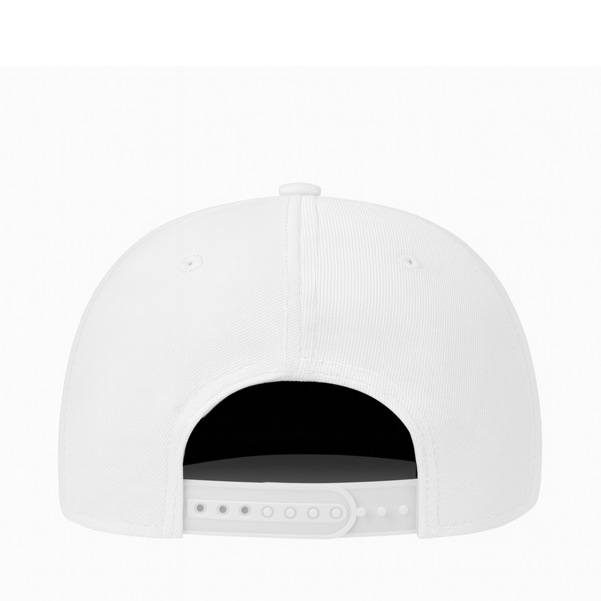 back of New Era Atlanta Braves All White 9FIFTY Snapback Hat