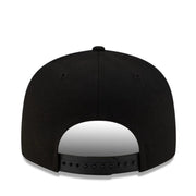 back of New Era Chicago Bulls Black 9FIFTY A-Frame Curved Snapback Hat