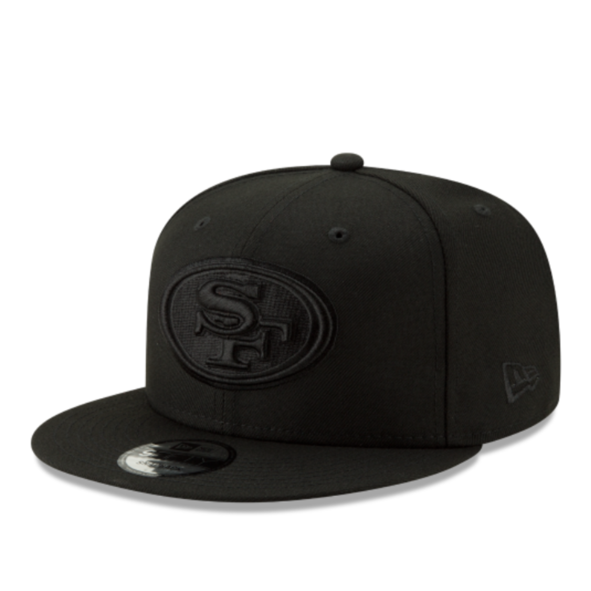 New Era San Francisco 49ers Black on Black 9FIFTY Snapback Hat
