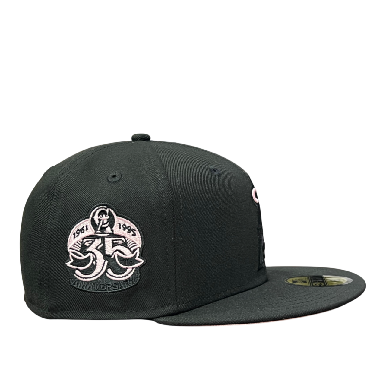 New Era Los Angeles Anaheim Angels Black Pink Halo 59FIFTY Fitted Hat