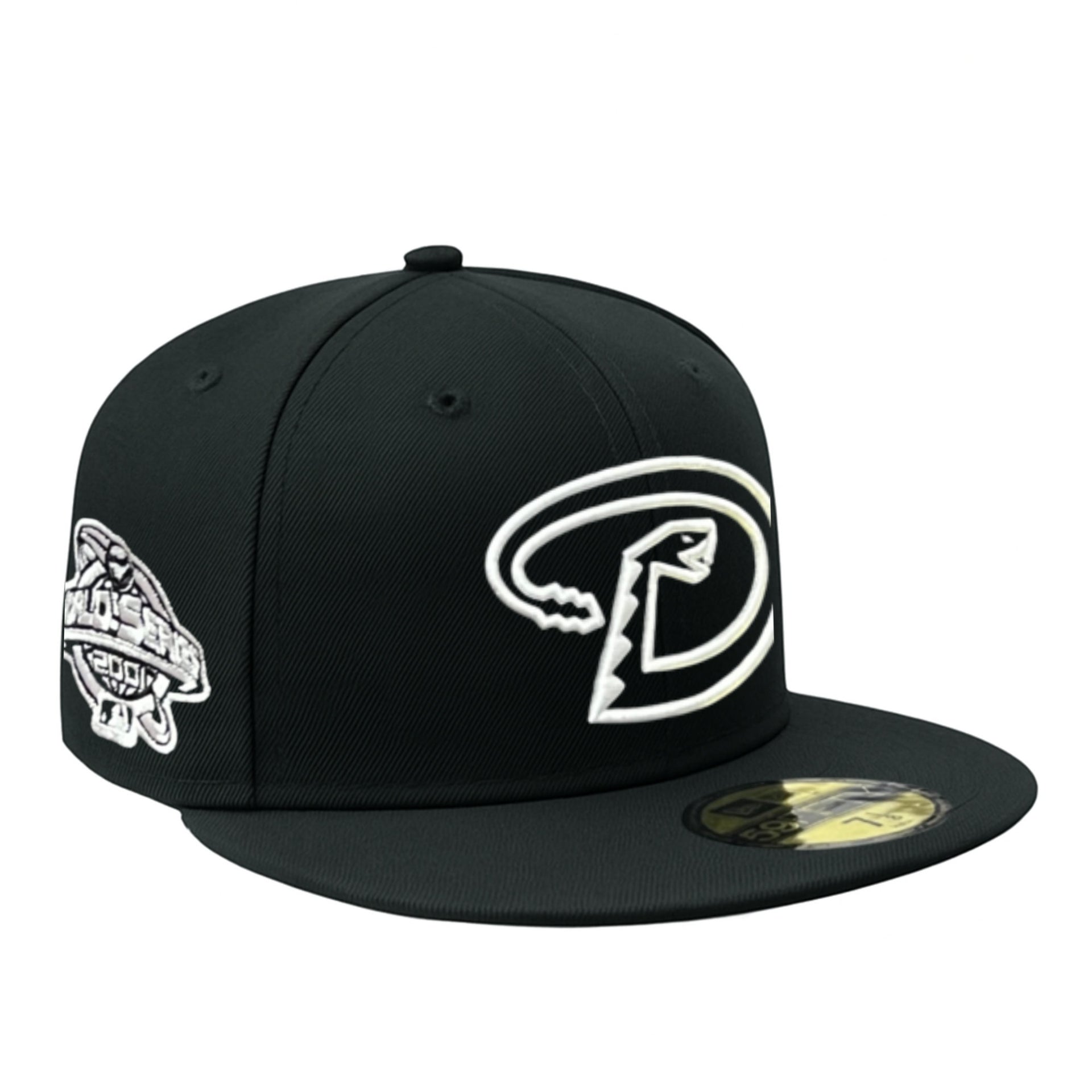 New Era Arizona Diamondbacks Black White 2001 World Series Side Patch 59Fifty Fitted