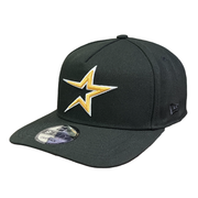 Black Houston Astros 9Forty A-Frame Side patch Men's Snapback Hat