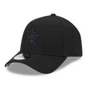 New Era Houston Astros Black on Black 9FORTY A-FRAME Snapback Hat
