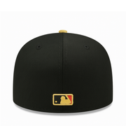 BACK VIEW OF New Era Los Angeles Dodgers 2024 World Series Champions Black Gold 59FIFTY Fitted Hat