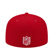 back of New Era Las Vegas Raiders Super Bowl XVIII Red 59FIFTY Fitted Hat