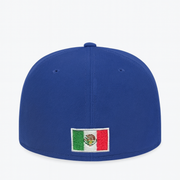back view of New Era Mexico Rose Collection Blue 59FIFTY Fitted Hat