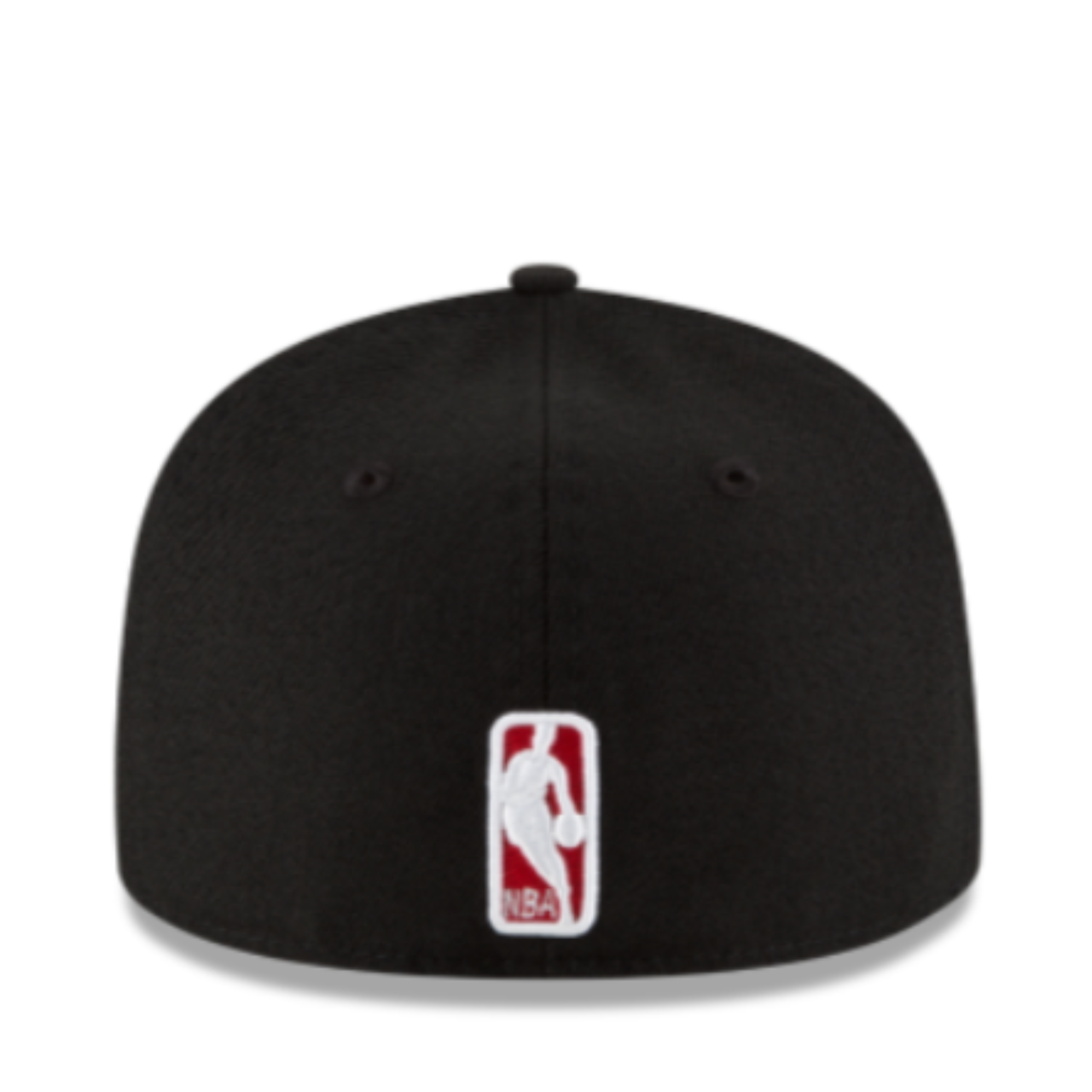 Back of New Era YOUTH Miami Heat Black 59FIFTY Fitted Hat