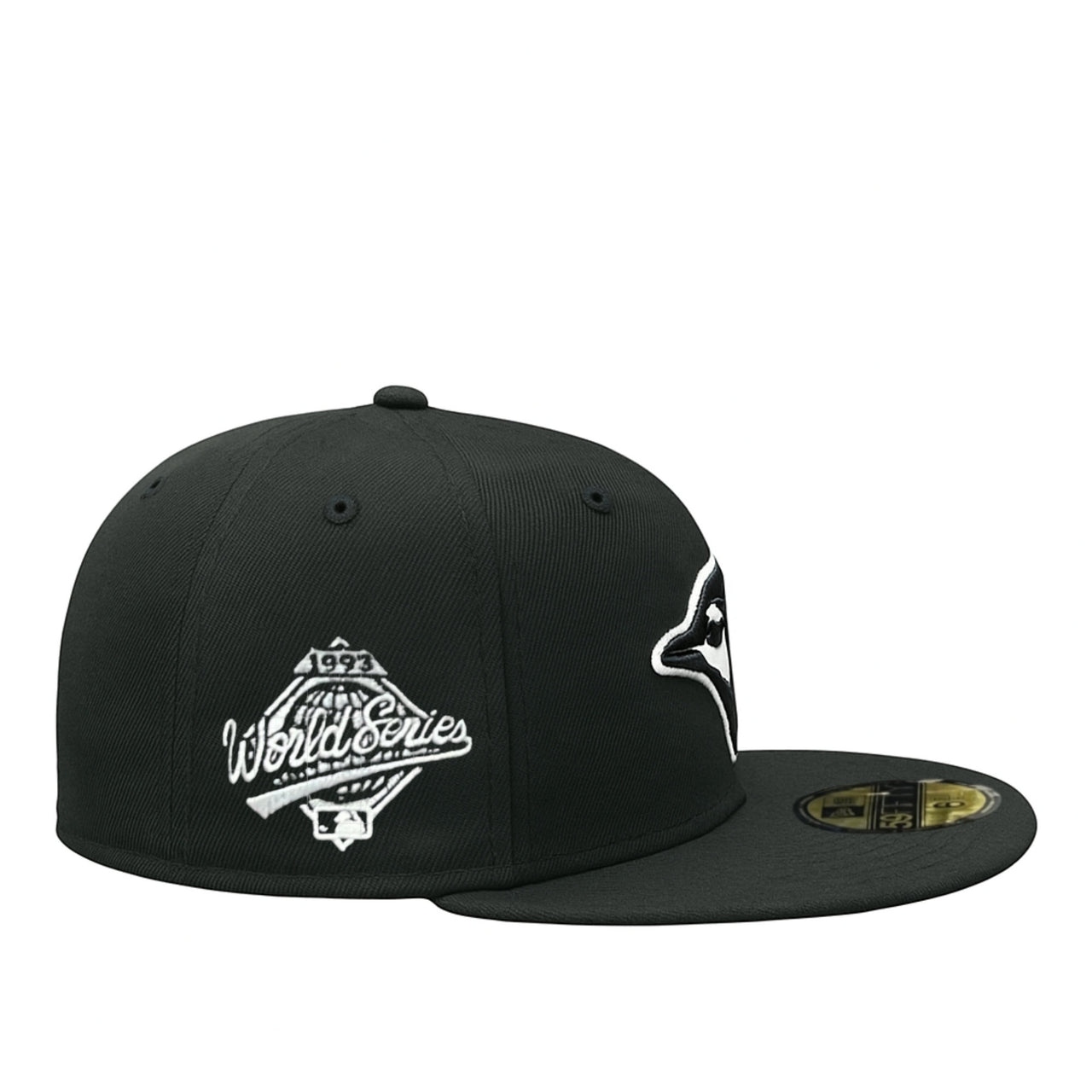 SIDE PATCH OF Toronto Blue Jays 1993 World Series Black White 59FIFTY Fitted Hat