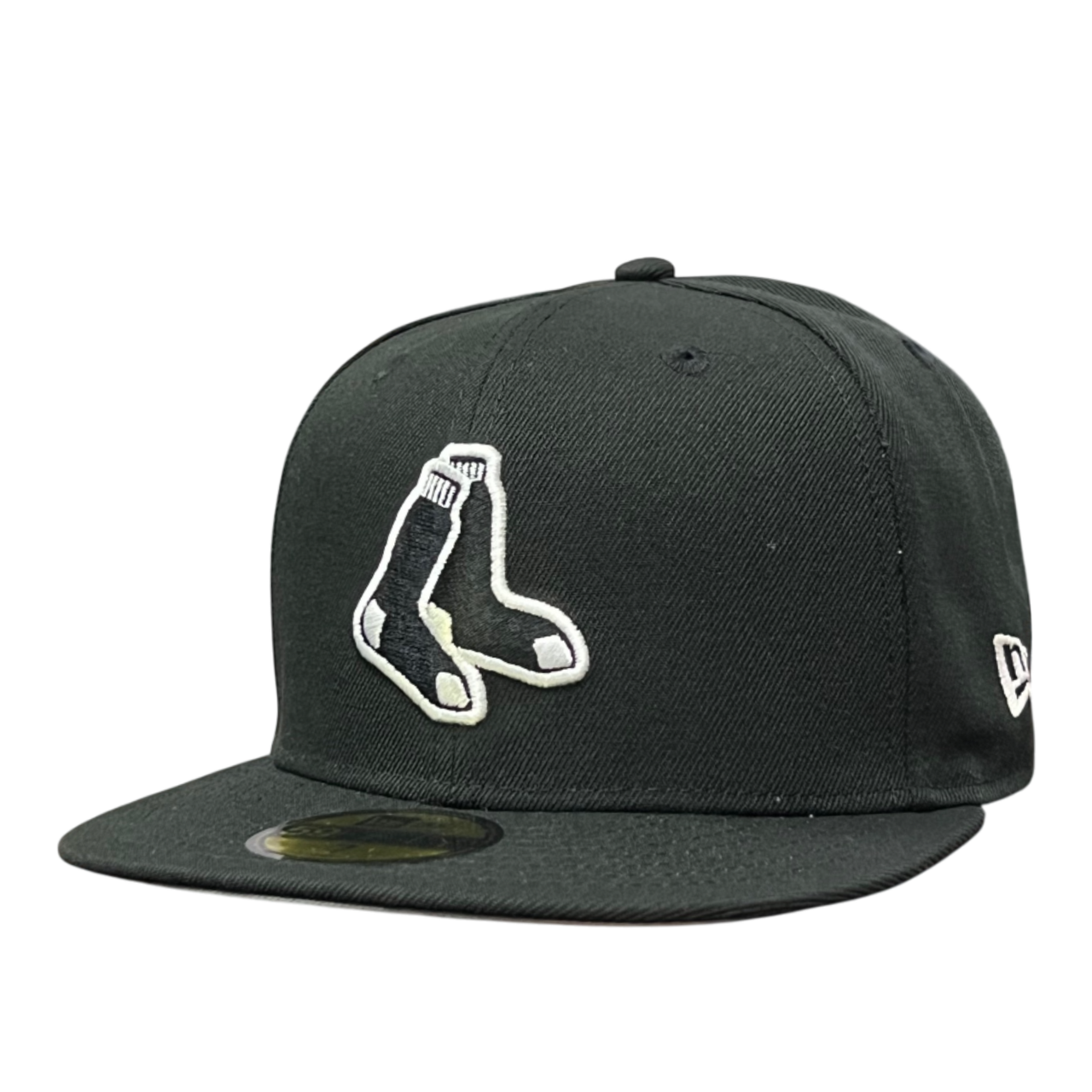 Boston Red Sox Socks Black White 59FIFTY Fitted Hat