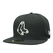 Boston Red Sox Socks Black White 59FIFTY Fitted Hat