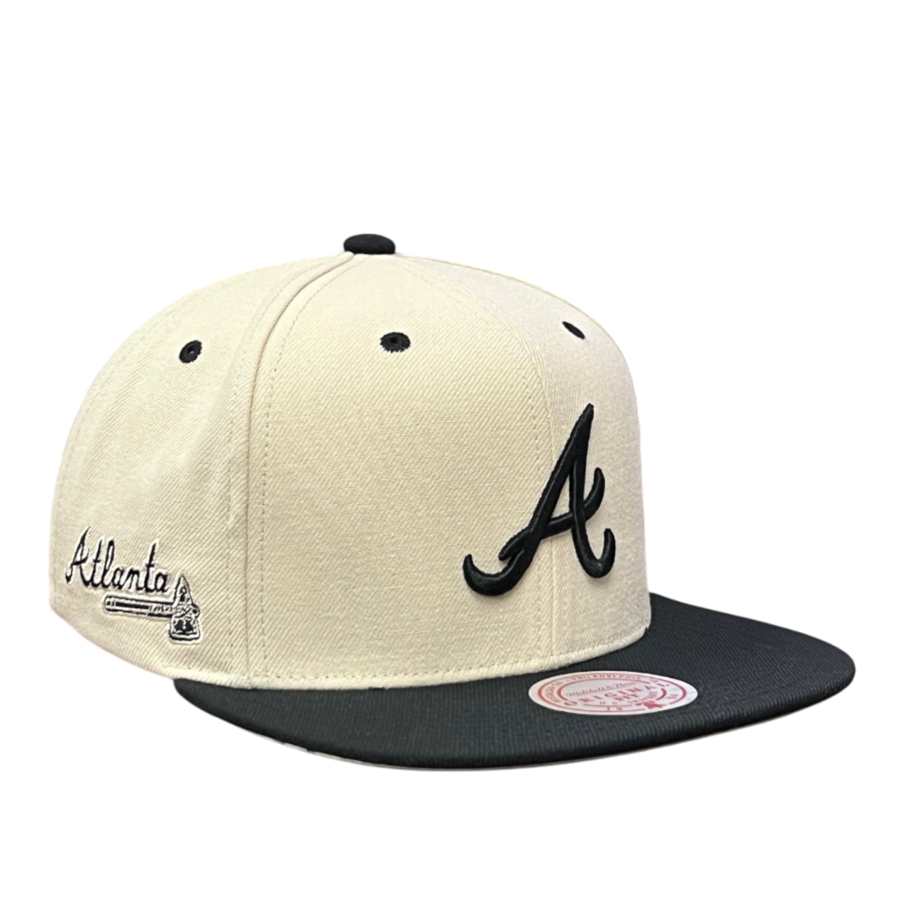 Atlanta Braves Evergreen Cream Black Original Fit Snapback