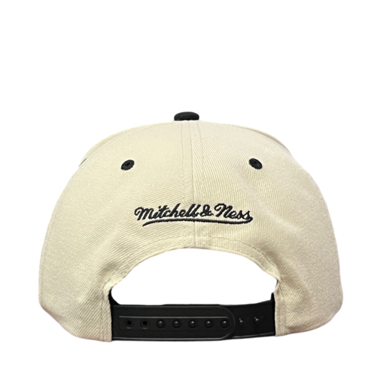 back of Boston Red Sox Evergreen Cream Black Original Fit Snapback