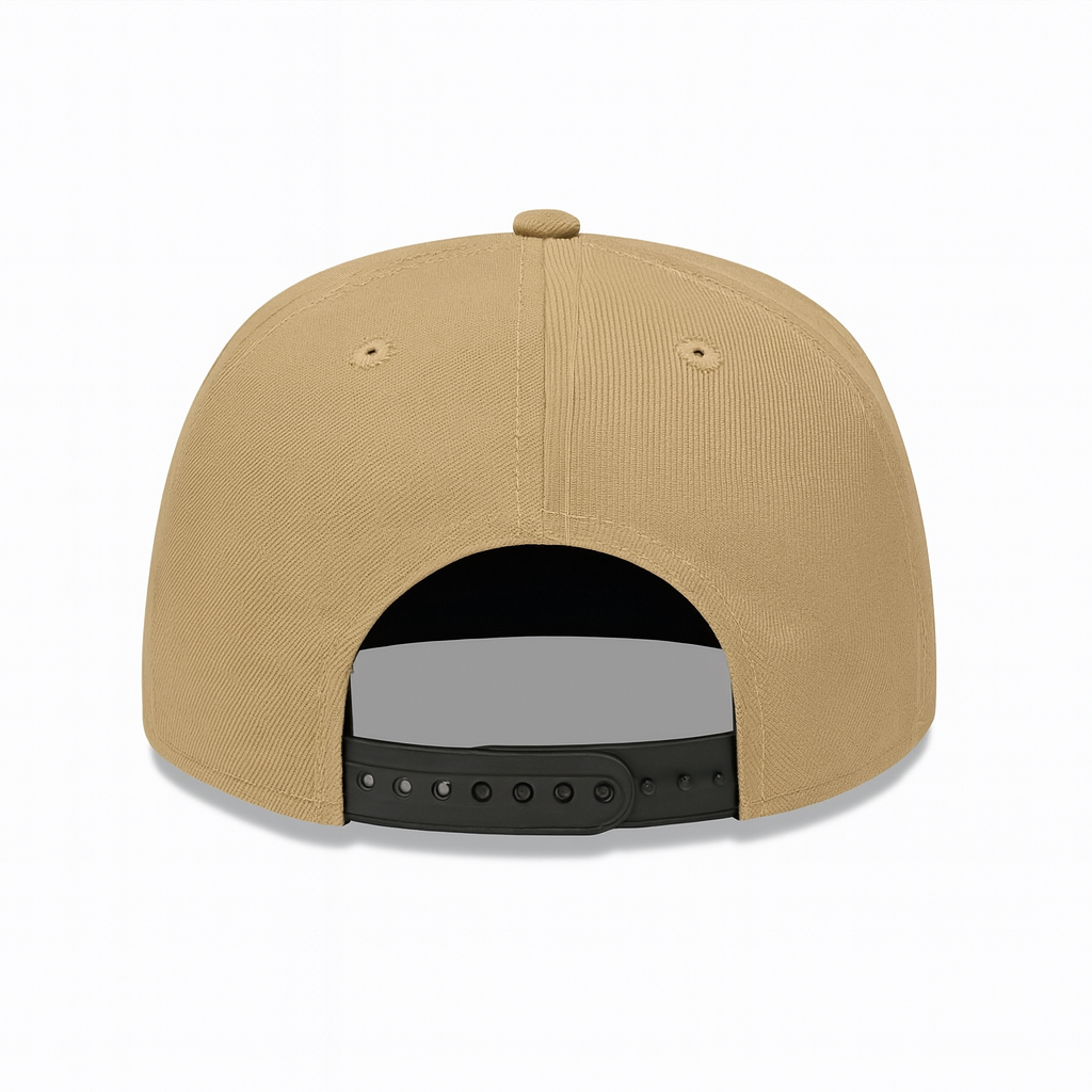 back of New Era Los Angeles Dodgers Khaki Black 9FIFTY Snapback Hat
