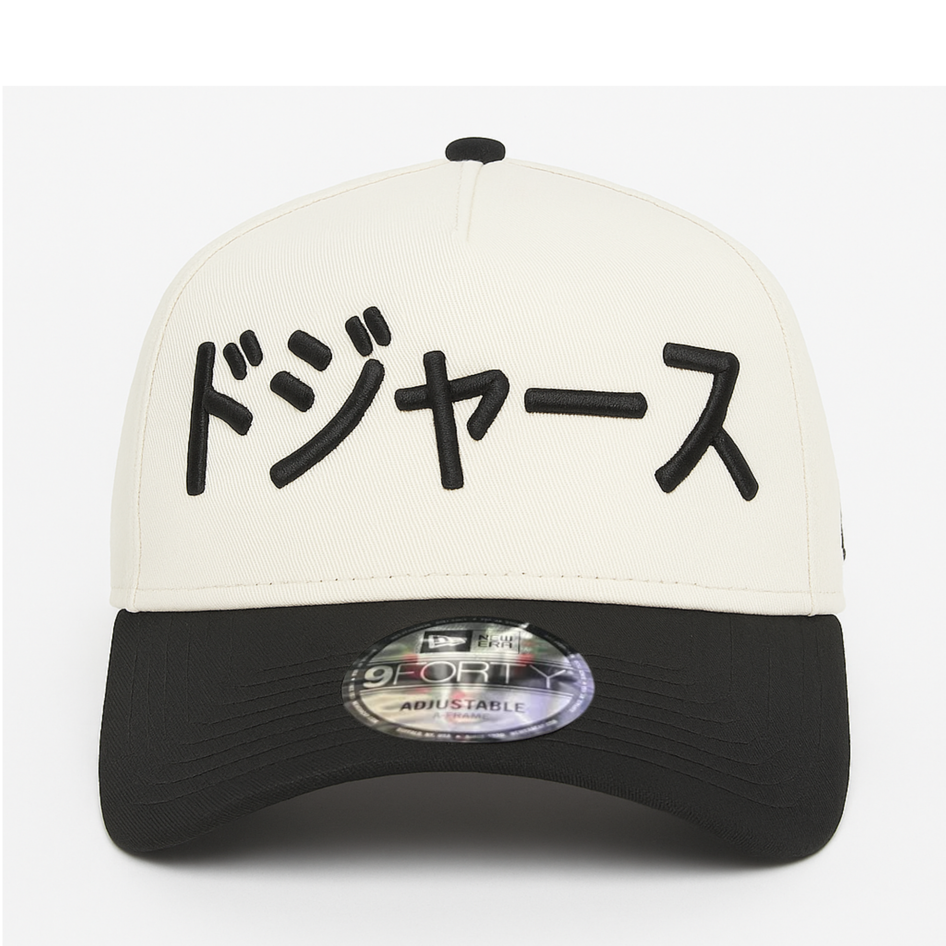 front view of Los Angeles Dodgers Ohtani Chrome Black 9FORTY A-Frame Snapback