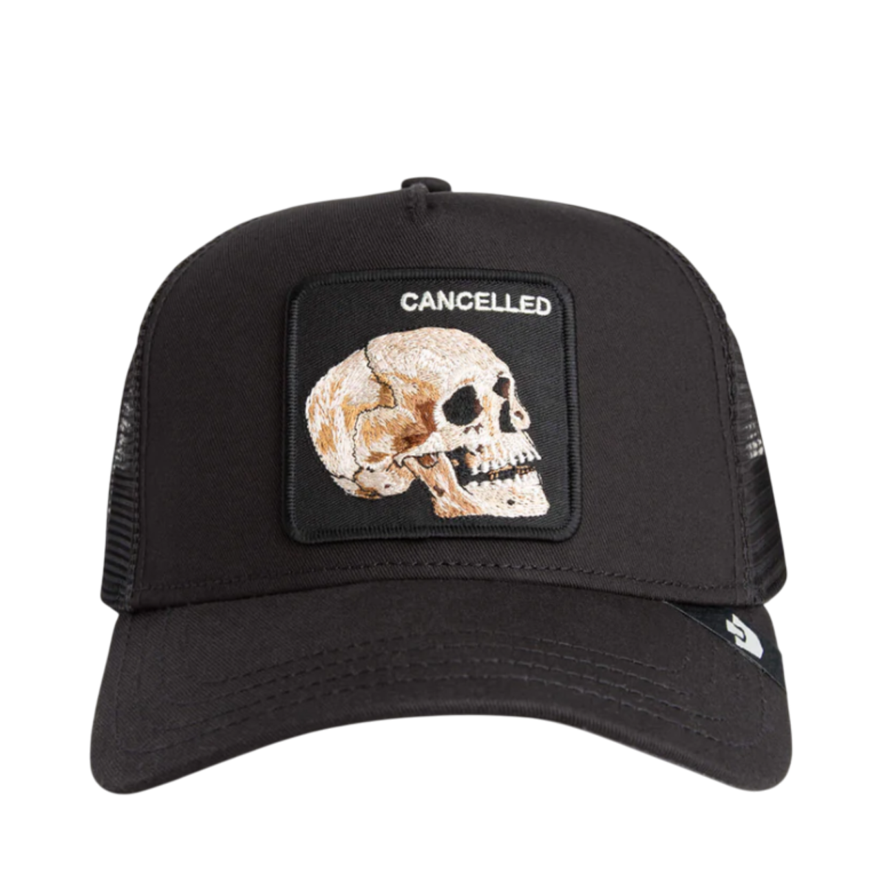 Goorin Bros The Cancelled Skull Black Mesh Trucker Snapback Hat