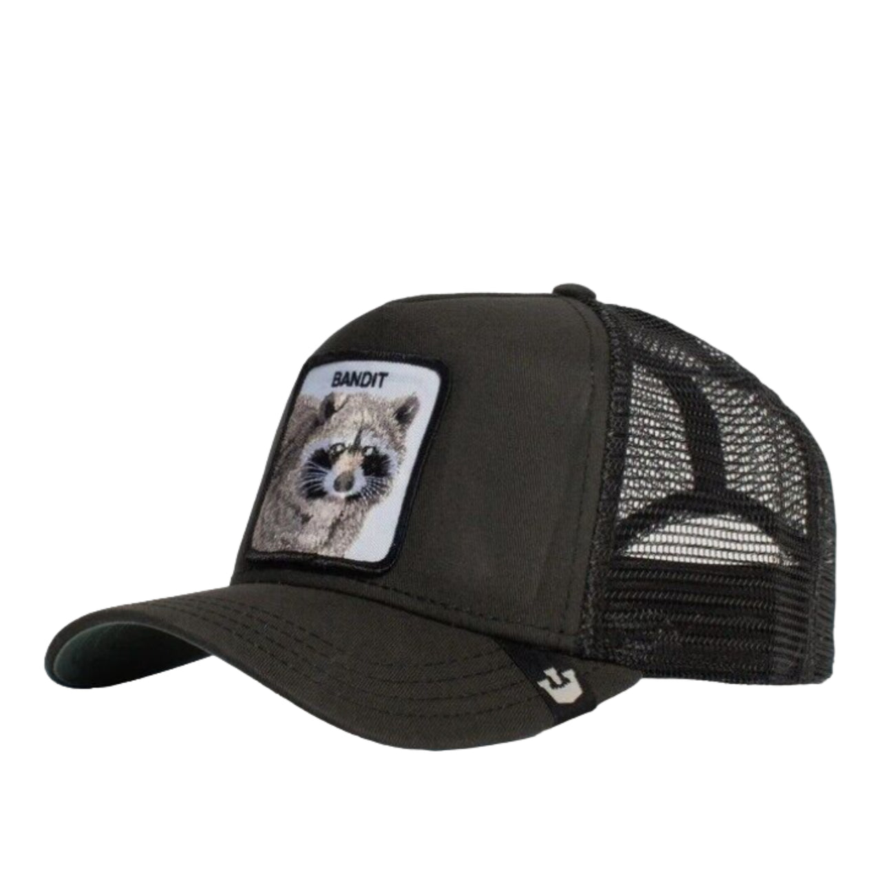 SIDE VIEW OF Goorin Bros The Bandit Trucker Mesh Snapback