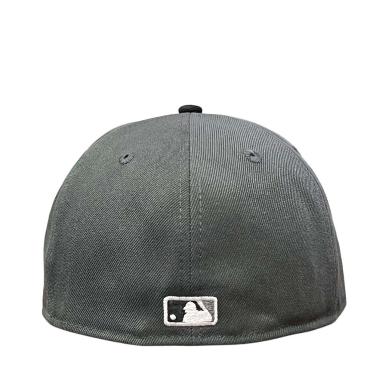 back of Los Angeles Dodgers Graphite Black 59FIFTY Fitted Hat