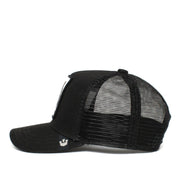 Goorin Bros The Panther Trucker Mesh Snapback Black left side view