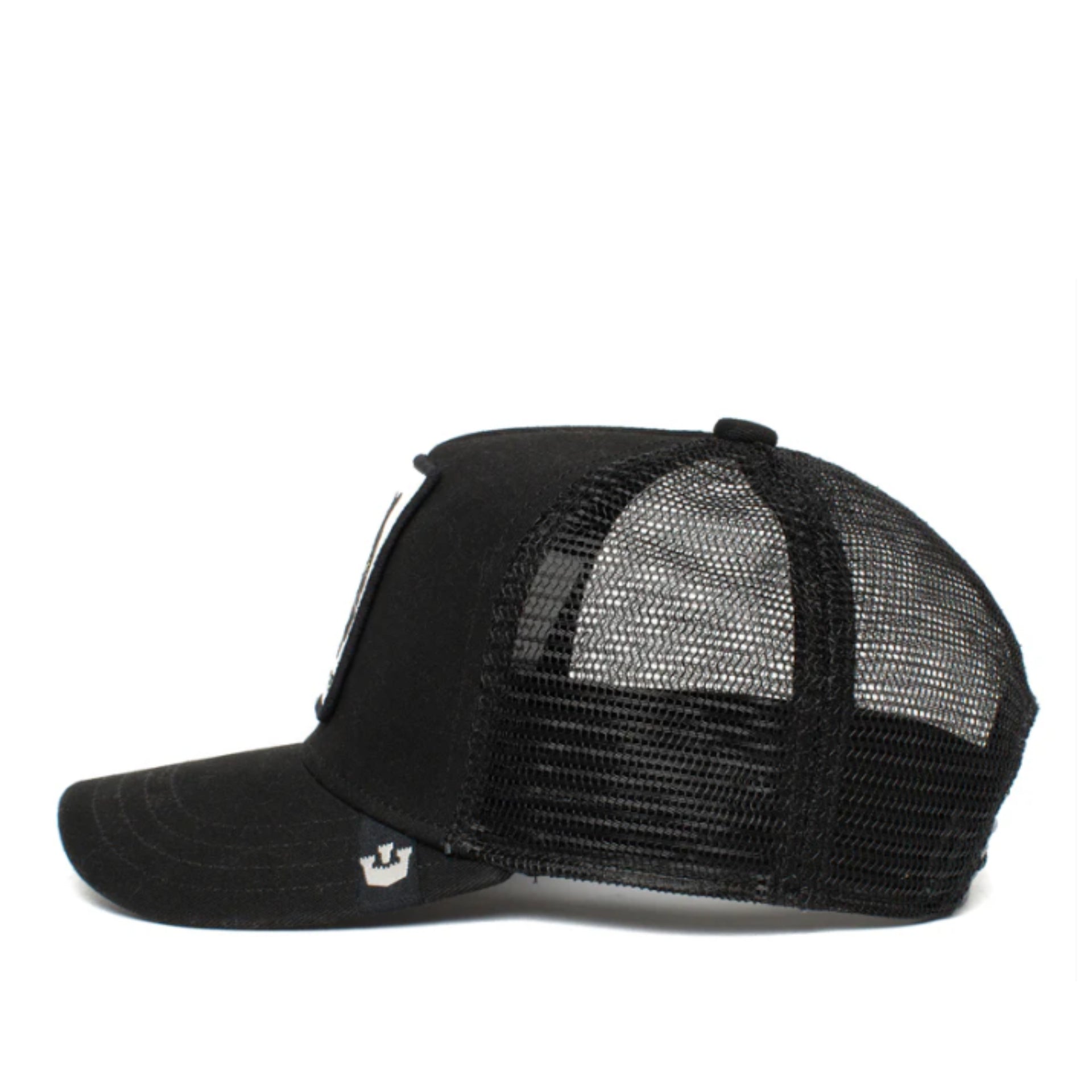 Goorin Bros The Panther Trucker Mesh Snapback Black left side view