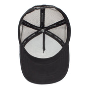 Goorin Bros The Panther Trucker Mesh Snapback Black under visor view