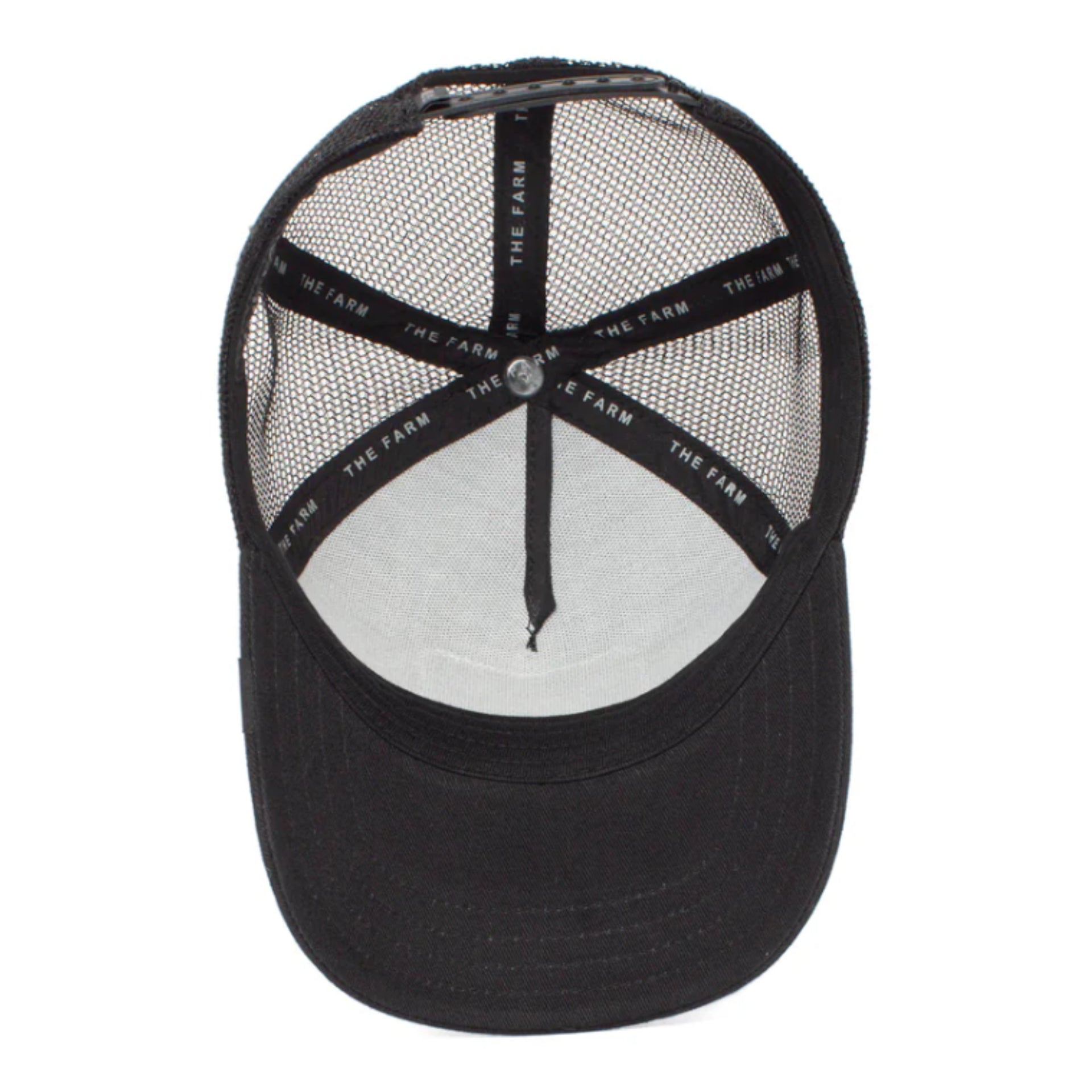 Goorin Bros The Panther Trucker Mesh Snapback Black under visor view