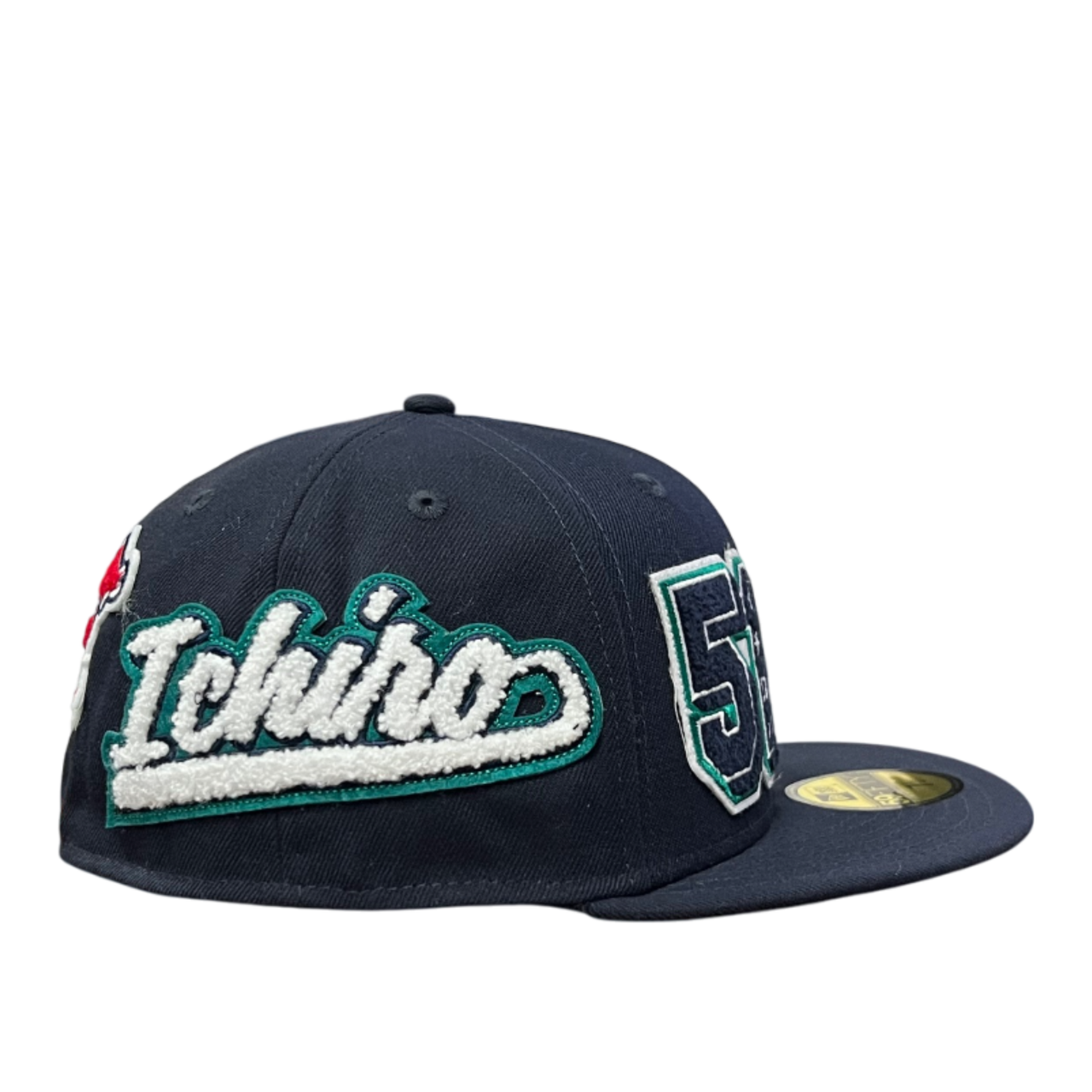 Side of Seattle Mariners Ichiro HOF Patched 59FIFTY Fitted Hat