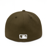 Back of New Era Atlanta Braves Walnut Brown 59FIFTY Fitted Hat