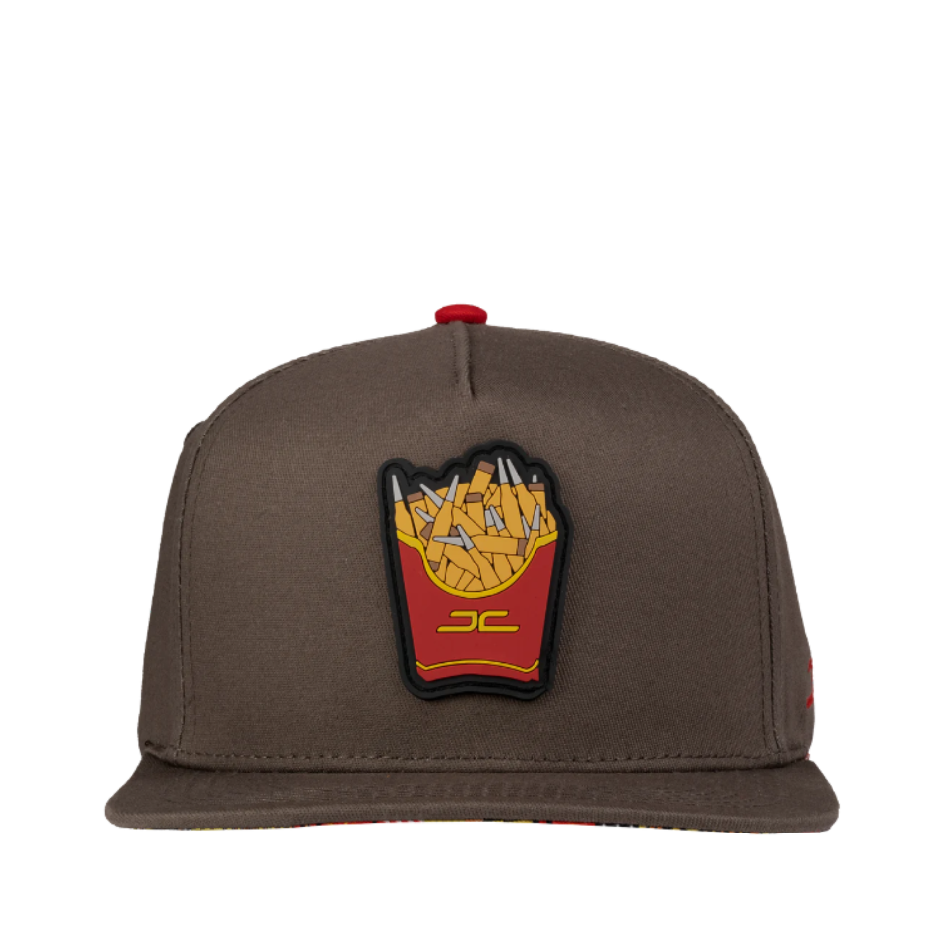 JC Hat Fries Bullets logo charcoal grey snapback