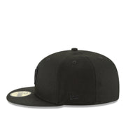 Side View of New Era Washington Nationals Black on Black 59FIFTY Fitted Hat