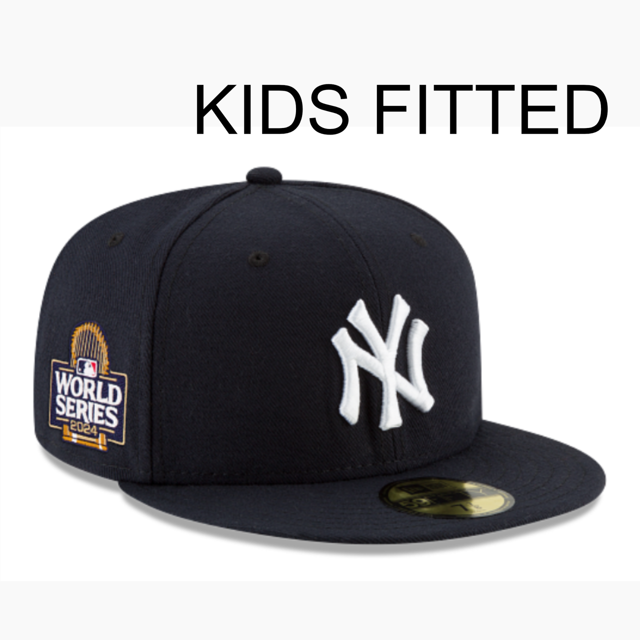 Youth New York Yankees Navy 2024 World Series Side Patch 59FIFTY Fitted Hat