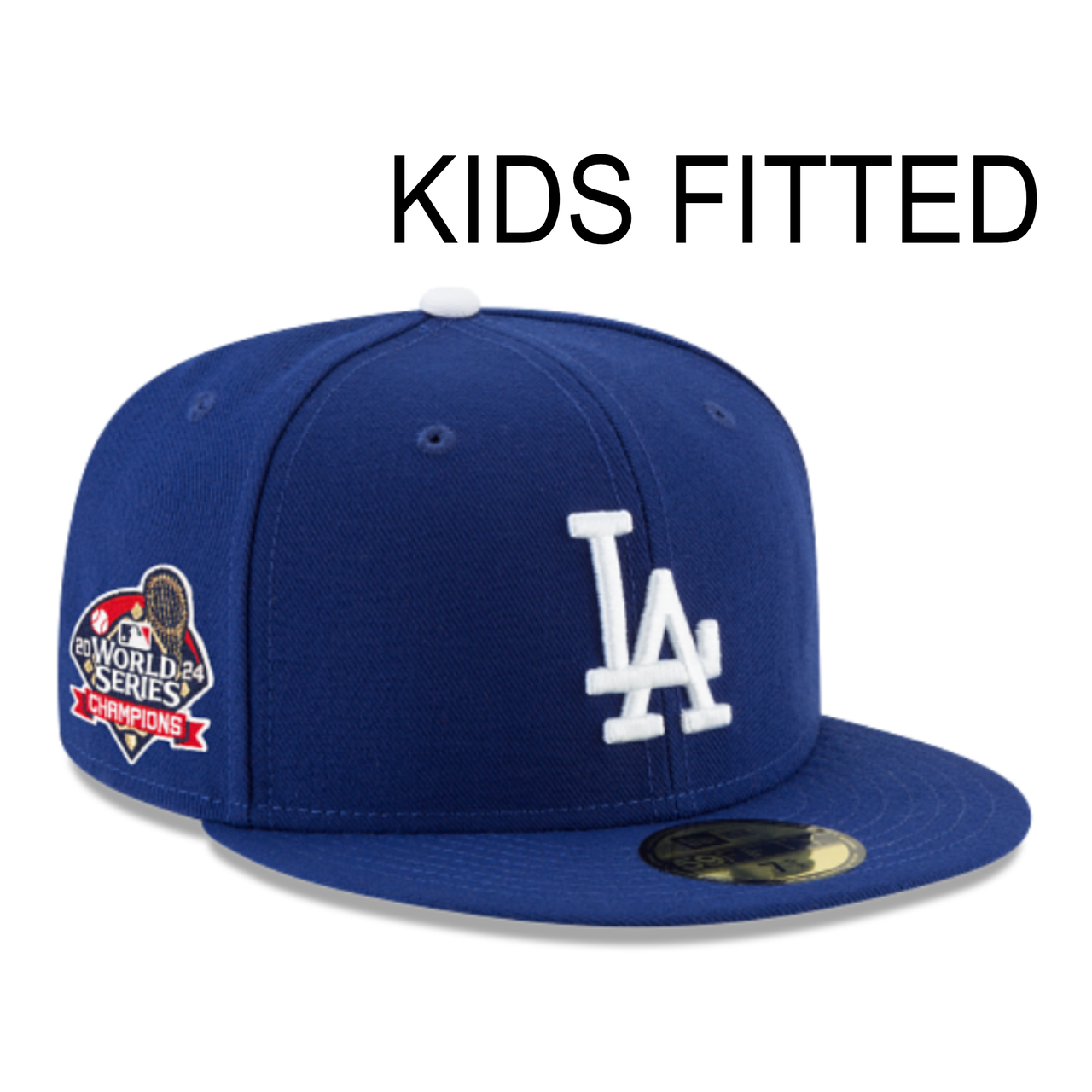 YOUTH Los Angeles Dodgers World Series Champions 2024 Blue 59FIFTY Fitted Hat 