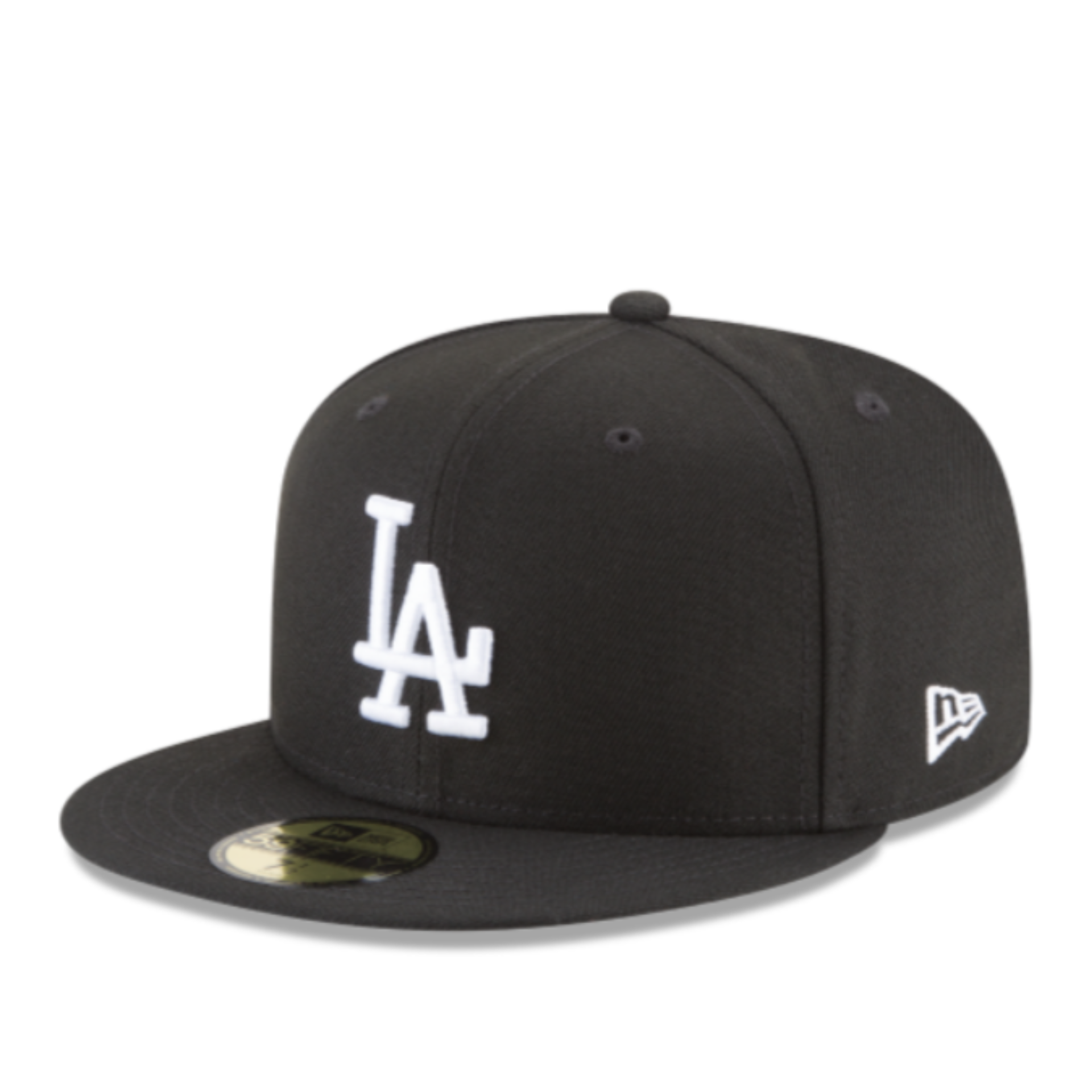 Black and White Los Angeles Dodgers LA New Era 59Fifty Fitted Cap