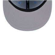 gray bottom of New Era Los Angeles Dodgers 2024 World Series Champions Black Gold 59FIFTY Fitted Hat