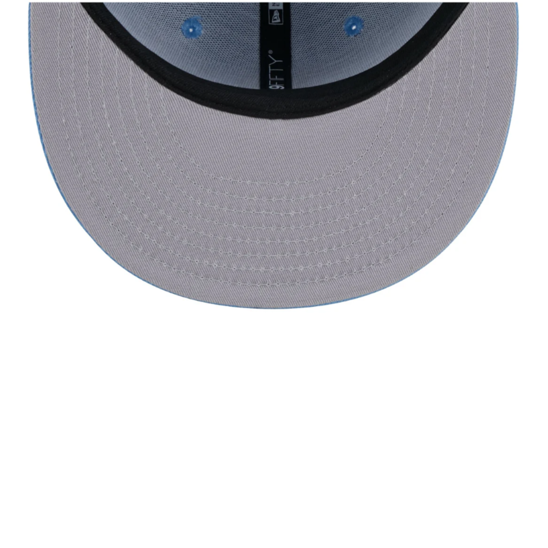 gray bottom of New Era Los Angeles Dodgers 2024 World Series Champions Black Gold 59FIFTY Fitted Hat