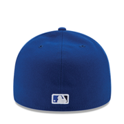 Back of New Era Toronto Blue Jays Blue YOUTH 59FIFTY Fitted Hat