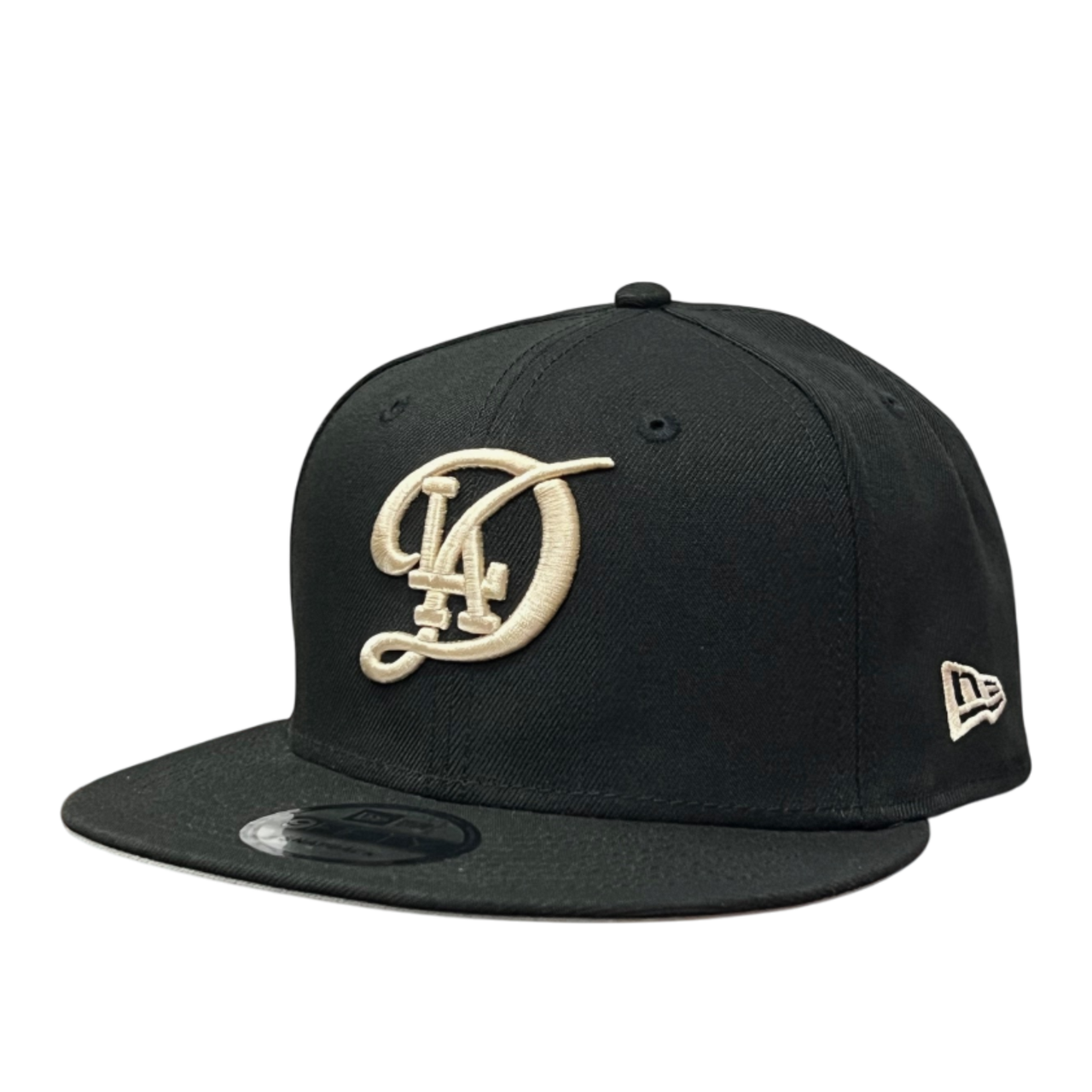 Los Angeles Dodgers City Connect Black Ivory Logo 9FIFTY Snapback Hat