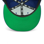 green under v isor of New Era Mexico Rose Collection Blue 59FIFTY Fitted Hat