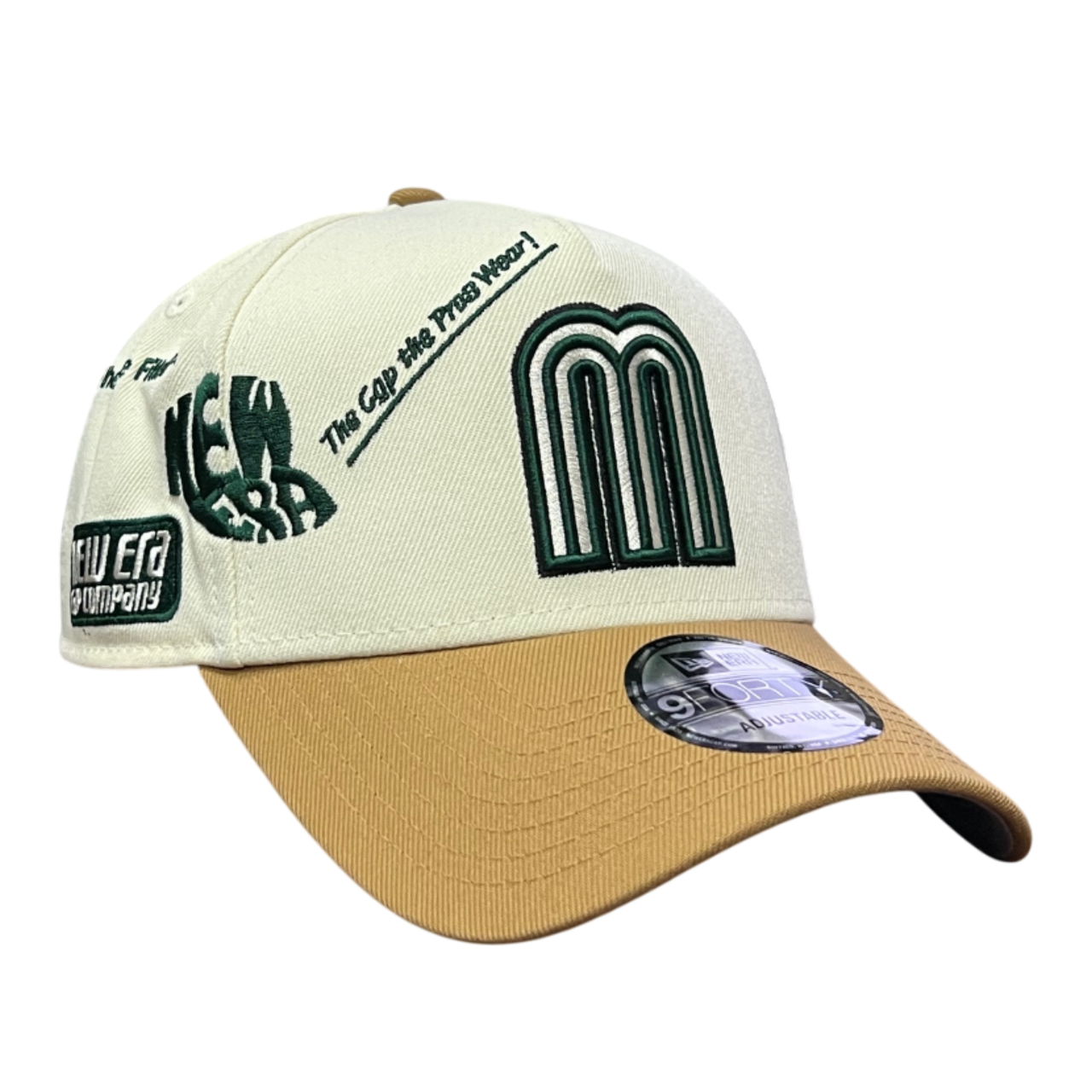 100th Mexico Baseball Collection Khaki 9Forty A-Frame Snapback Hat