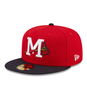 Minor Legue Mississippi M logo New Era Fitted Cap. 