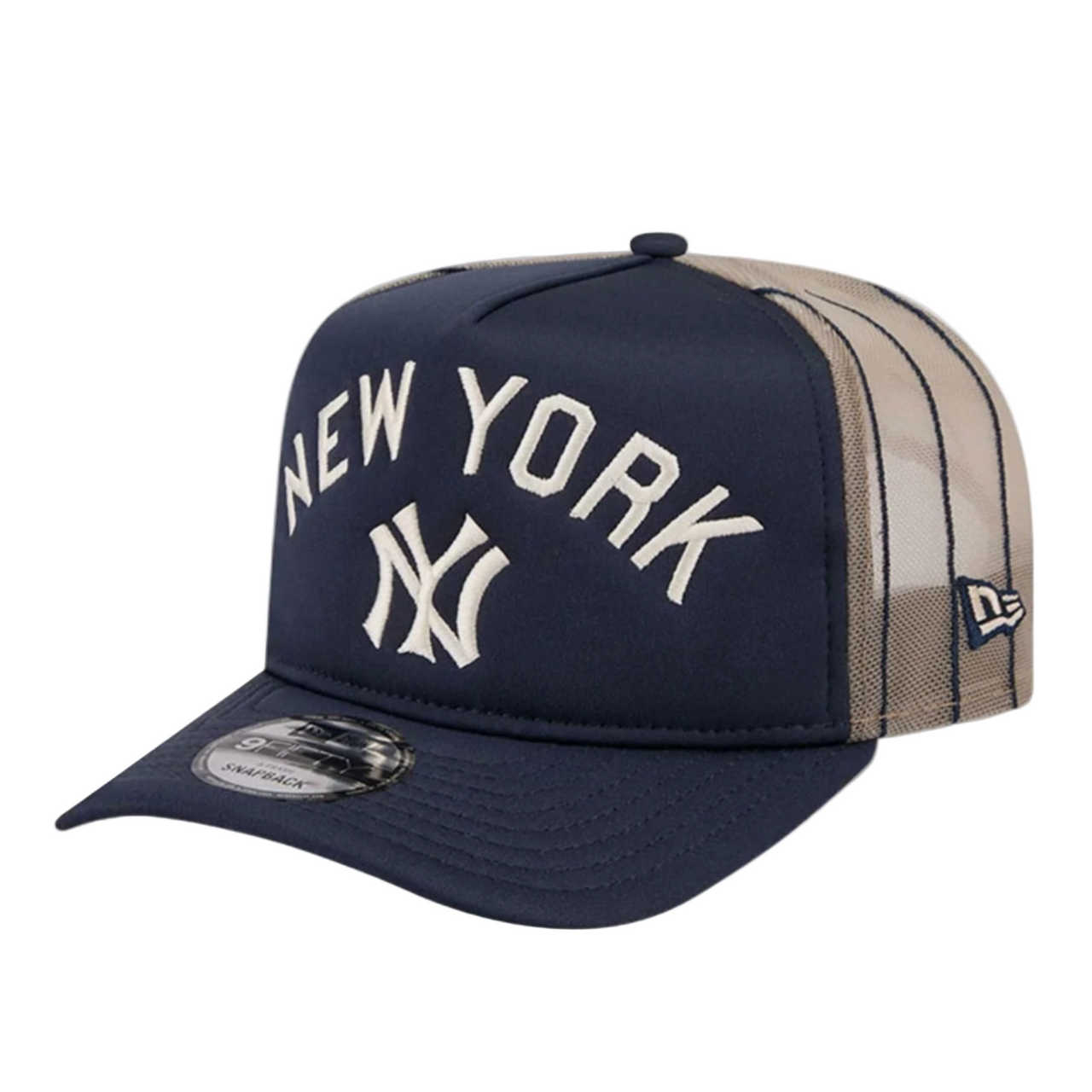 New Era New York Yankees Vintage Arched Foam Front 9FIFTY A-Frame Adjustable Trucker Hat