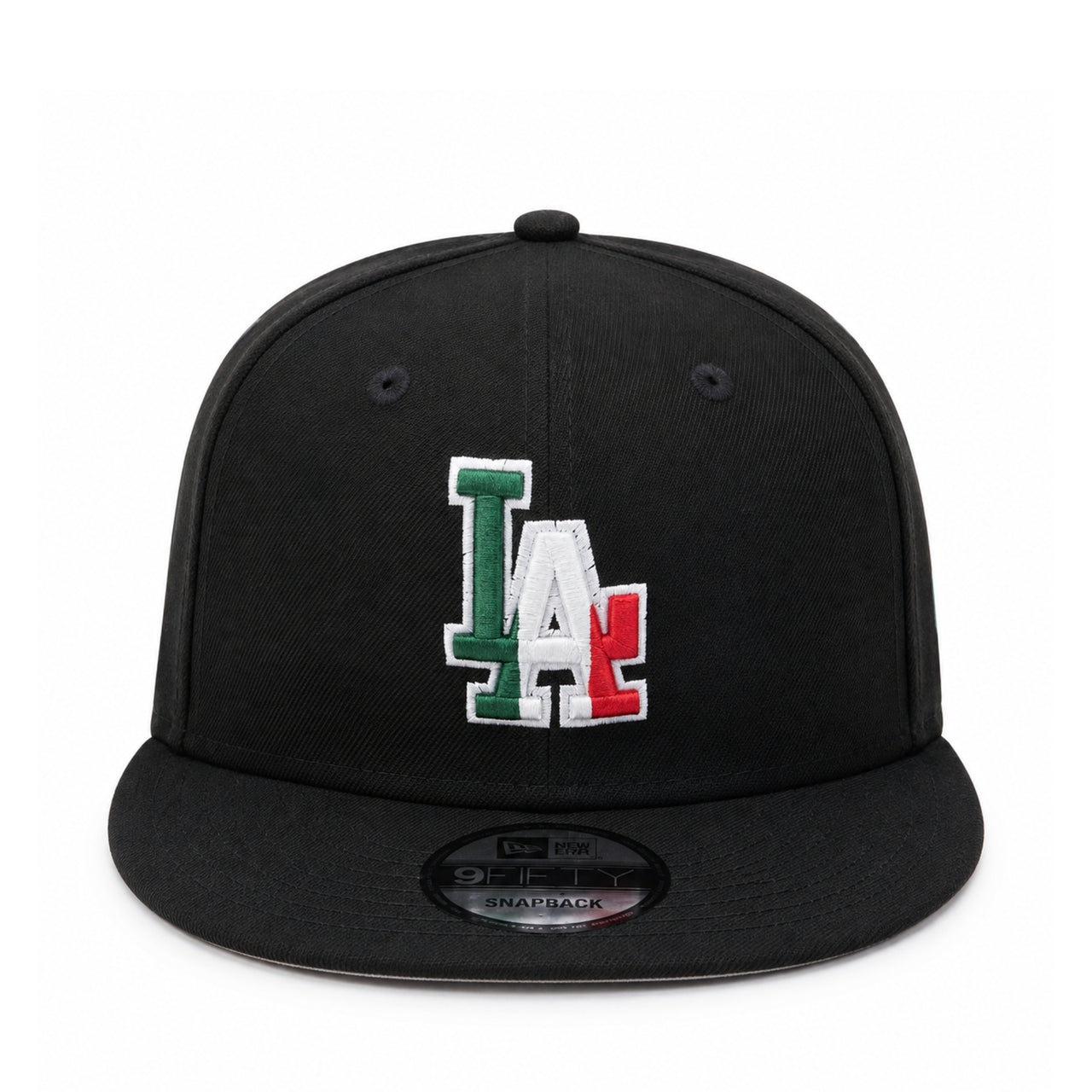 New Era Los Angeles Dodgers Mexico Flag Black 9FIFTY Snapback front view